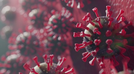 Coronavirus outbreak 2019 nCoV MERS Cov on red background