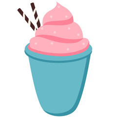 Illustration of  Ice cream cone