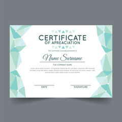 Template certificate abstract geometric