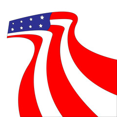 American flag vector illustration