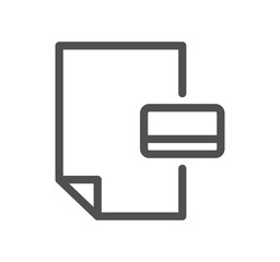 Credit card and banking icon outline and linear vector.	
