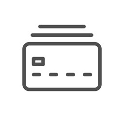 Credit card and banking icon outline and linear vector.	
