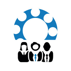 Business expert team icon. vector graphics