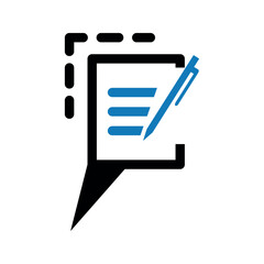 Writing feedback icon. vector graphics