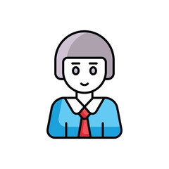 Agent icon design with white background stock illustration