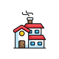 Villa icon design with white background stock illustration