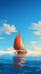 sailing boat on the sea