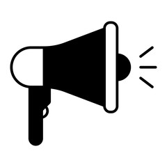 Megaphone icon. black fill icon