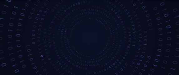 futuristic hi tech concentric circular binary matrix pattern, hi tech vector design for tech, science, background, element