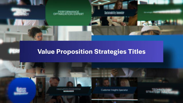 Value Proposition Strategies Titles | 10 Motion Titles with Control Panels