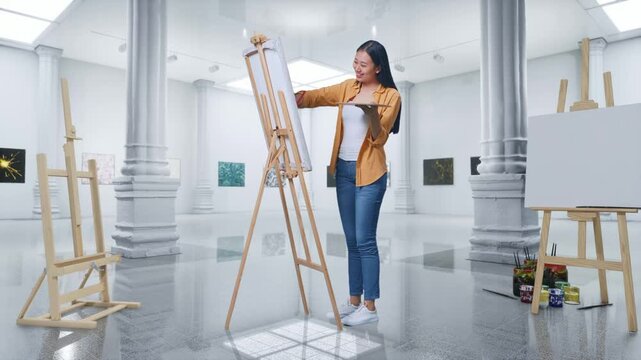 Художница в галерее Художница в галерее