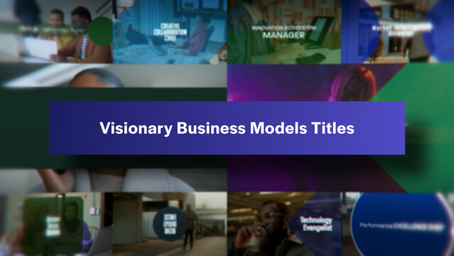 Visionary Business Models Titles | 10 Motion Titles with Control Panels