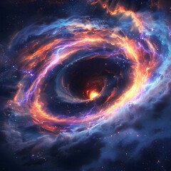 Obraz premium Vibrant Black Hole In Space Background