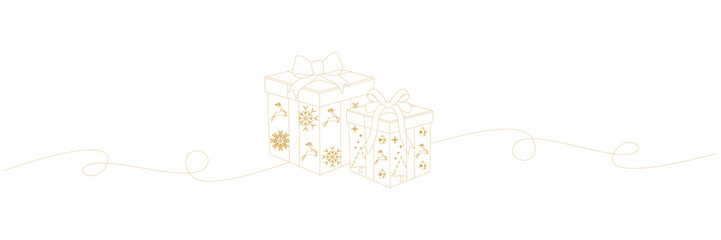 line art gift box silhouette illustration  background bat for a christmas