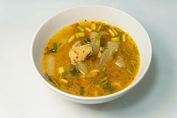 Spicy Winter Melon Soup with Chicken, แกงไก่ใส่ฝัก
