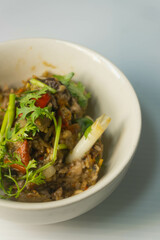 Straw Mushroom Chili Paste, Nam Prik Hed Fang (น้ำพริกเห็ดฟาง)