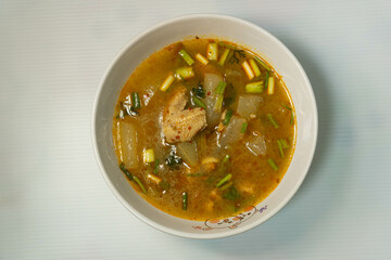 Spicy Winter Melon Soup with Chicken, แกงไก่ใส่ฝัก