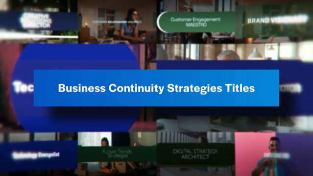 Business Continuity Strategies Titles | 10 Motion Titles with Control Panels