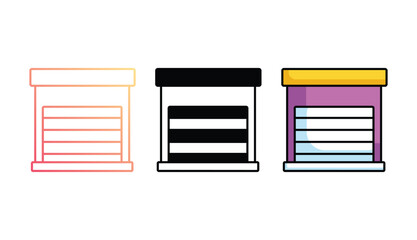 Garage icon design with white background stock illustration