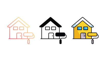 Renovation icon design with white background stock illustration