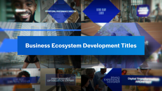 Business Ecosystem Development Titles | 10 Motion Titles with Control Panels