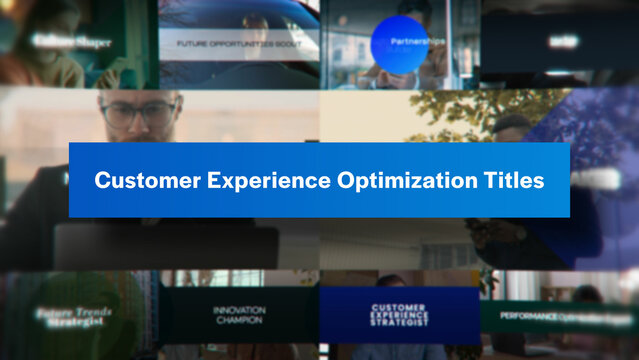 Customer Experience Optimization Titles | 10 Motion Titles with Control Panels