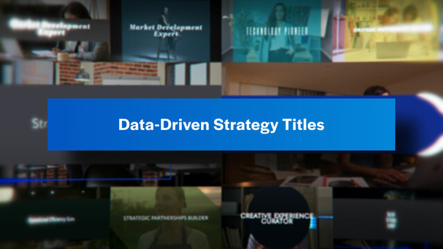 Data Driven Strategy Titles | 10 Motion Titles with Control Panels