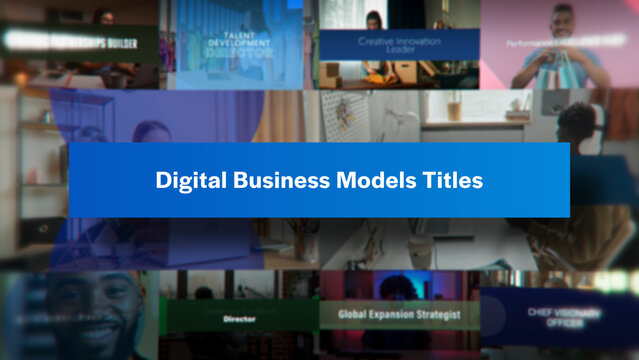 Digital Business Models Titles | 10 Motion Titles with Control Panels