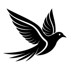 a flying bird logo icons minimal silhouette