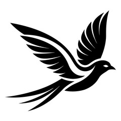 a flying bird logo icons minimal silhouette