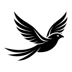 a flying bird logo icons minimal silhouette
