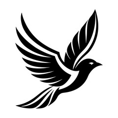 a flying bird logo icons minimal silhouette