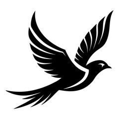 a flying bird logo icons minimal silhouette