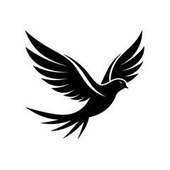 a flying bird logo icons minimal silhouette