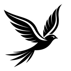 Fototapeta premium a flying bird logo icons minimal silhouette