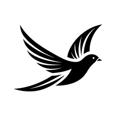a flying bird logo icons minimal silhouette
