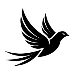 a flying bird logo icons minimal silhouette