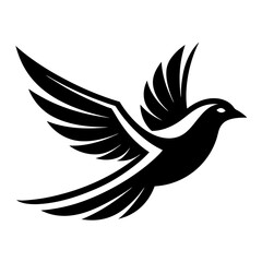 a flying bird logo icons minimal silhouette