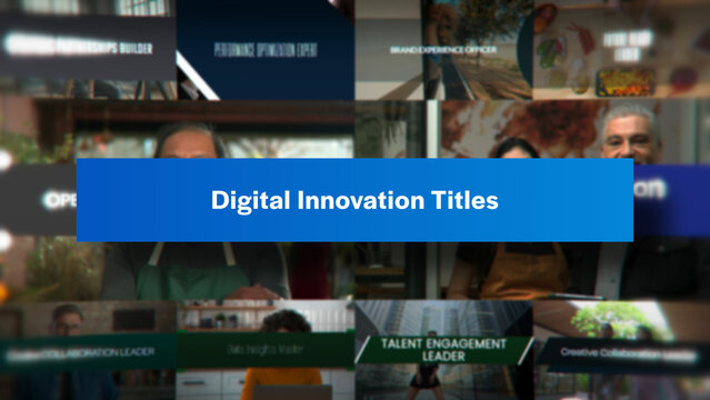 Digital Innovation Titles | 10 Motion Titles with Control Panels