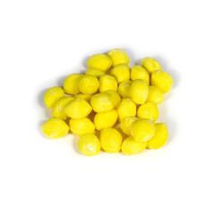 Lemon Drops on White Background