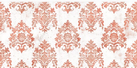 French toile floral line art pattern on a white, abstract floral background