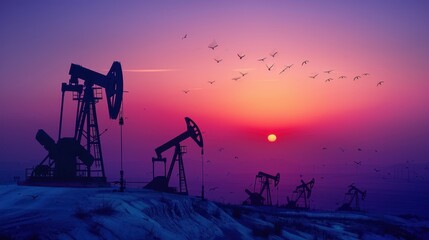 The Pumpjacks at Sunset