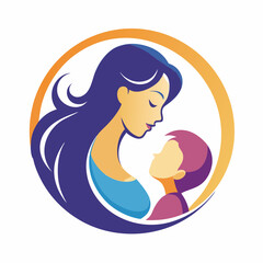 a mother and a little baby are looking at each  