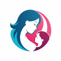 a mother and a little baby are looking at each  