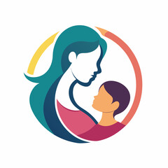 Obraz premium a mother and a little baby are looking at each 