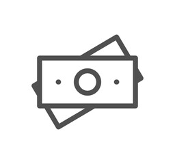 Money and finance icon outline and linear vector.	
