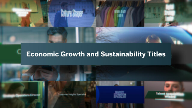 Economic Growth and Sustainability Titles | 10 Motion Titles with Control Panels