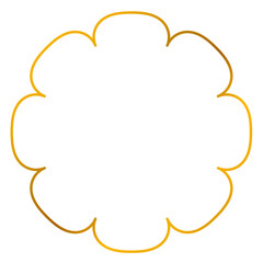 Gold round edge border