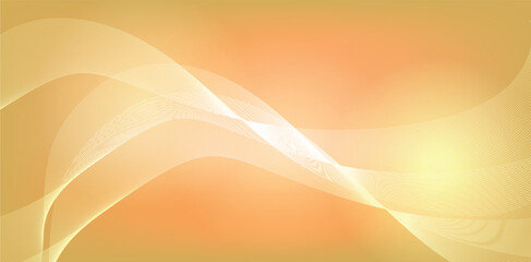 Orange abstract curve wave, clean light gradient background ,Abstract modern orange gradient waves overlap background with copy space for text. 