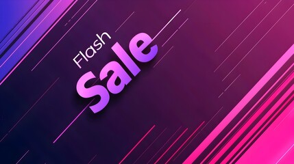 Sleek Gradient Design with 'Flash Sale' Text for Modern Promotional Background